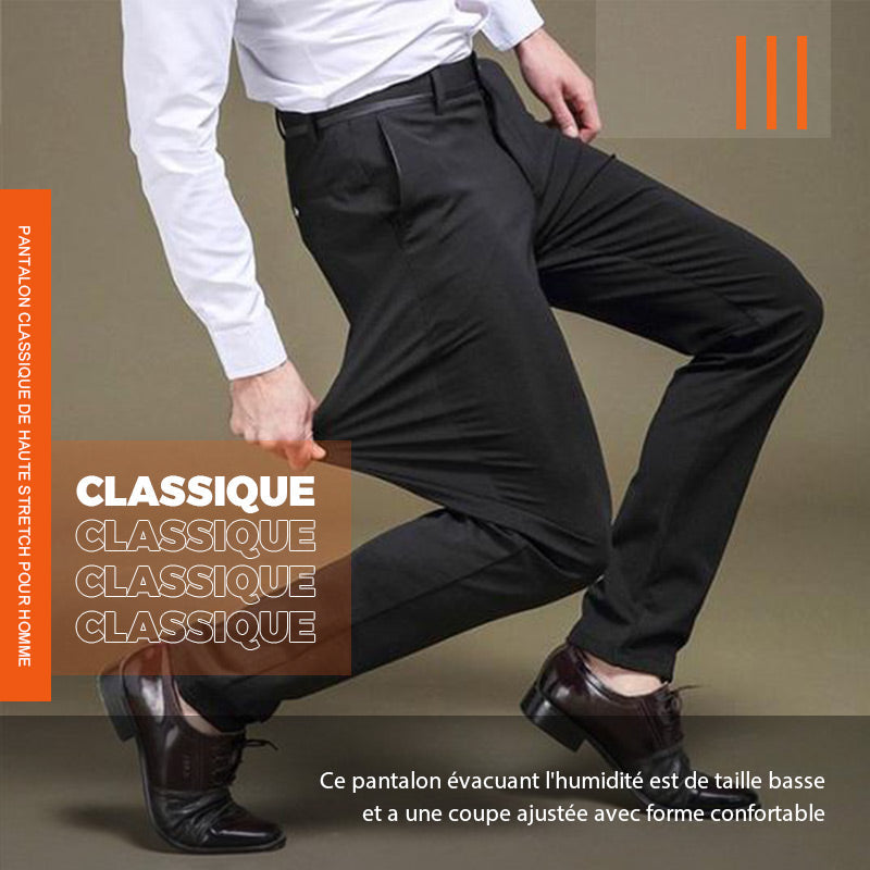 (Soldes pour la fête des pères -50% OFF)Pantalon classique pour hommes à bonne élasticité-9