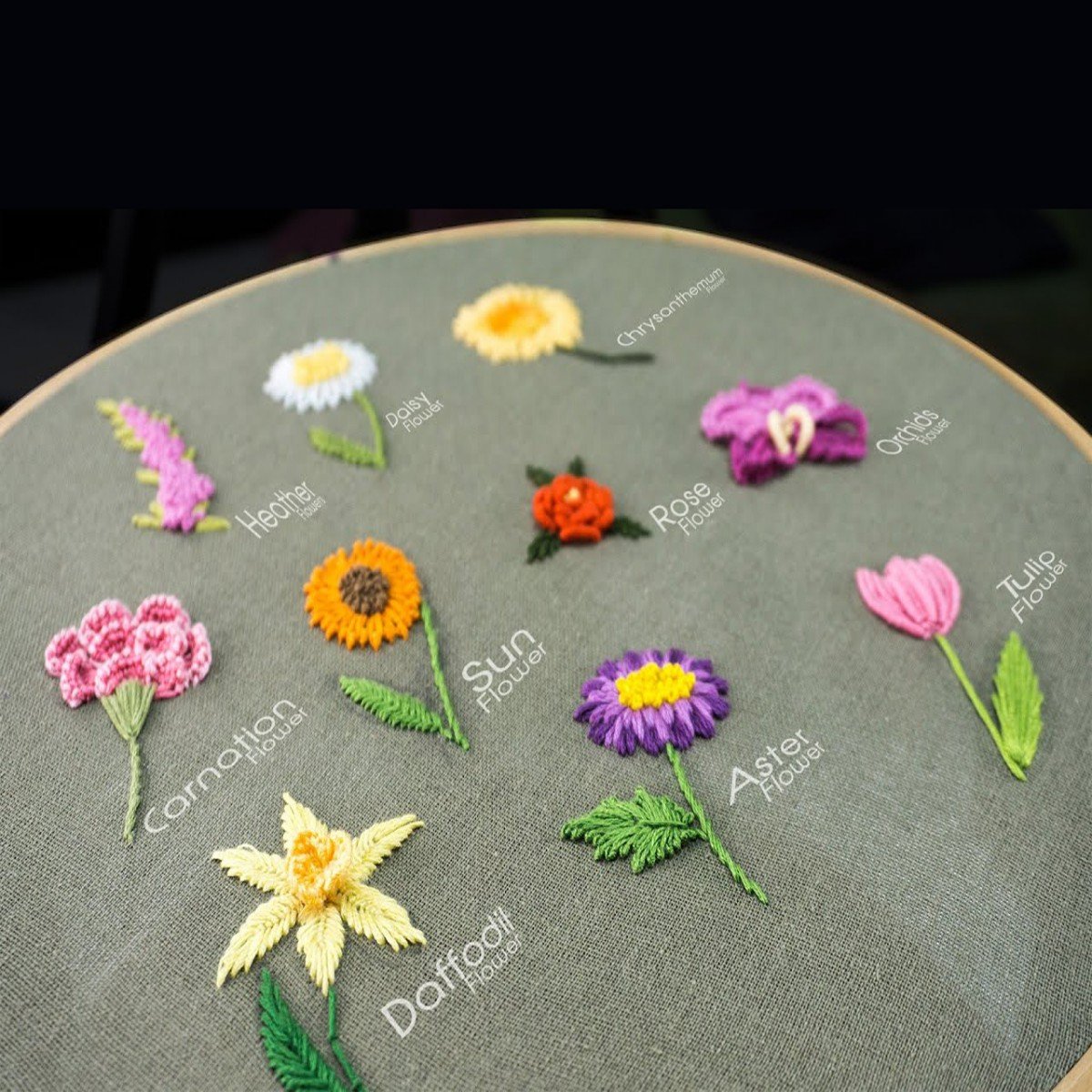 Dernier jour 49% DE RÉDUCTION - Cadeau parfait - Kit de fleur de cercle de broderie pour débutant