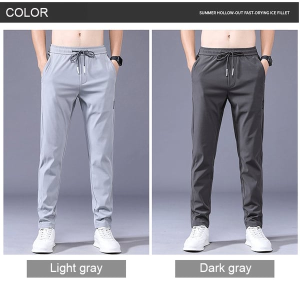 Pantalon stretch à séchage rapide pour hommes en soie glacée-acheter 2 livraison gratuite