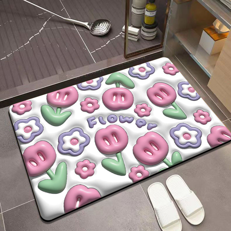 Tapis absorbant anti-dérapant visuel 3D