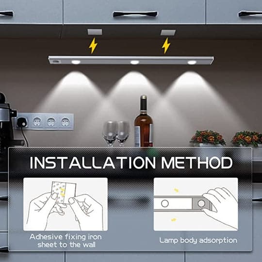 (Vente du dernier jour 49 % de réduction) Lumière d'armoire à détecteur de mouvement LED - 3PCS Livraison gratuite