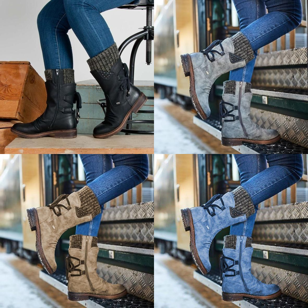 Bottes d'hiver chaudes en laine pour femmes🌟Achetez-en 2, livraison gratuite