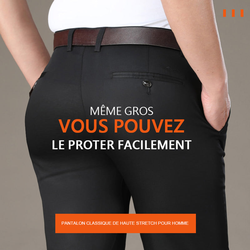 (Soldes pour la fête des pères -50% OFF)Pantalon classique pour hommes à bonne élasticité-5