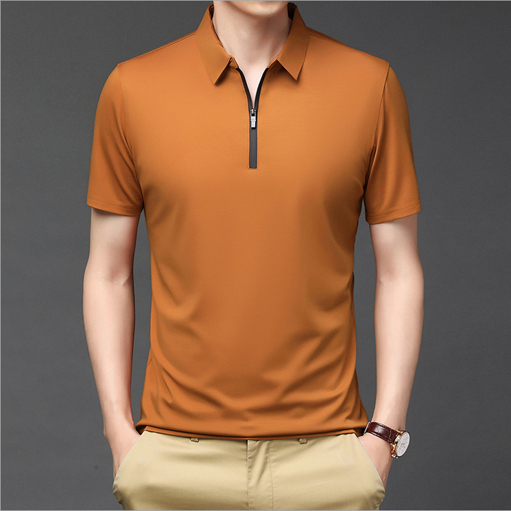 Chemise POLO en soie de glace pour hommes-15