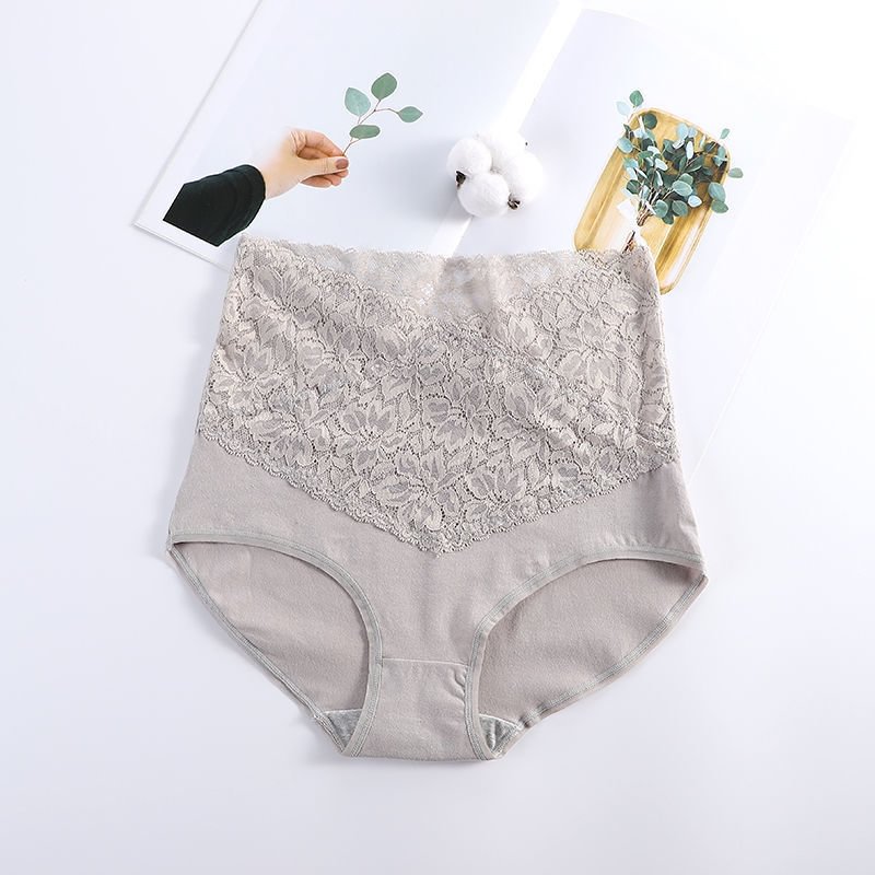 Culotte en dentelle de coton taille haute pour femmes