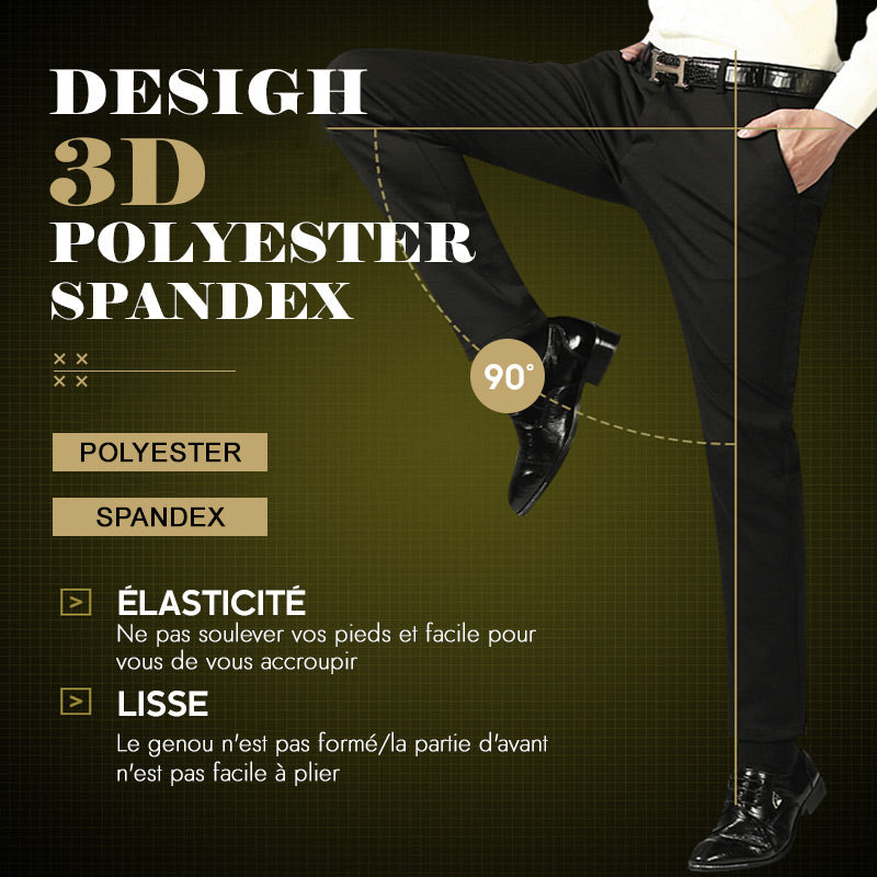 (Soldes pour la fête des pères -50% OFF)Pantalon classique pour hommes à bonne élasticité-2