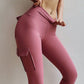 Pantalon de survêtement de fitness stretch sexy avec poche pour femme