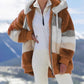 ✨MANTEAU MATELASSÉ EN LAINE D'AGNEAU CONTRASTANT✨Vente de Noël-50%OFF