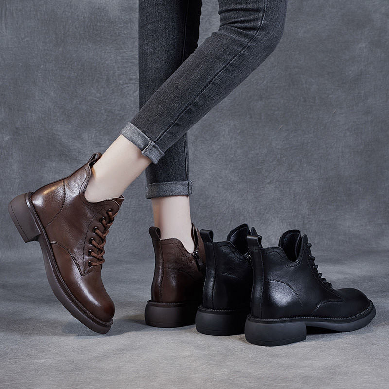 [Cadeau pour les femmes] Bottes vintage en cuir souple de haute qualité pour femmes