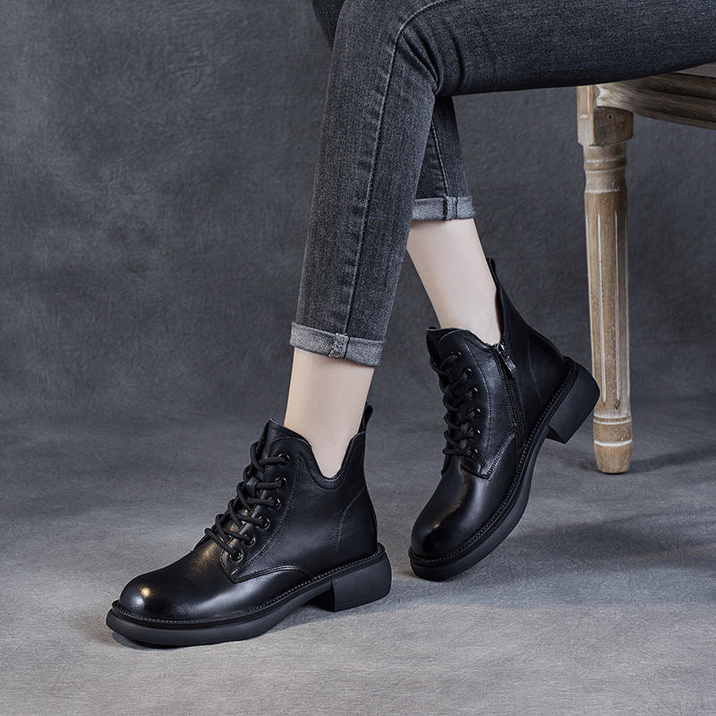 [Cadeau pour les femmes] Bottes vintage en cuir souple de haute qualité pour femmes