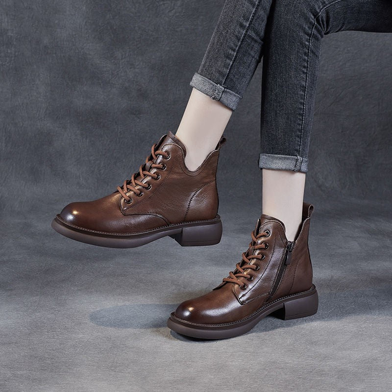 [Cadeau pour les femmes] Bottes vintage en cuir souple de haute qualité pour femmes