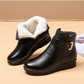 Bottes en velours en cuir véritable avec boucle en métal