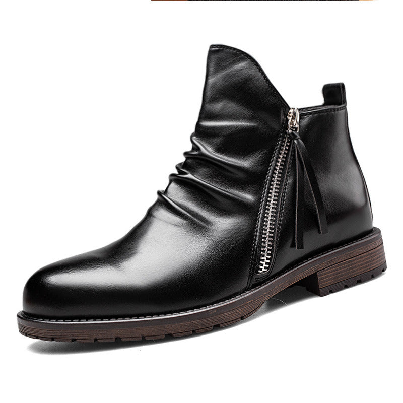 Bottes en cuir vintage pour hommes【LIVRAISON GRATUITE】