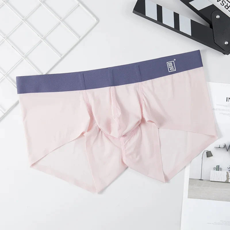 Boxer ultra-fin sans couture en soie glacée pour hommes