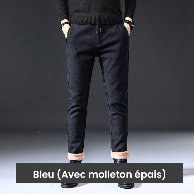 Achetez-en 2 livraison gratuite💥Pantalon D'hiver Décontracté En Polaire Épaisse Pour Homme