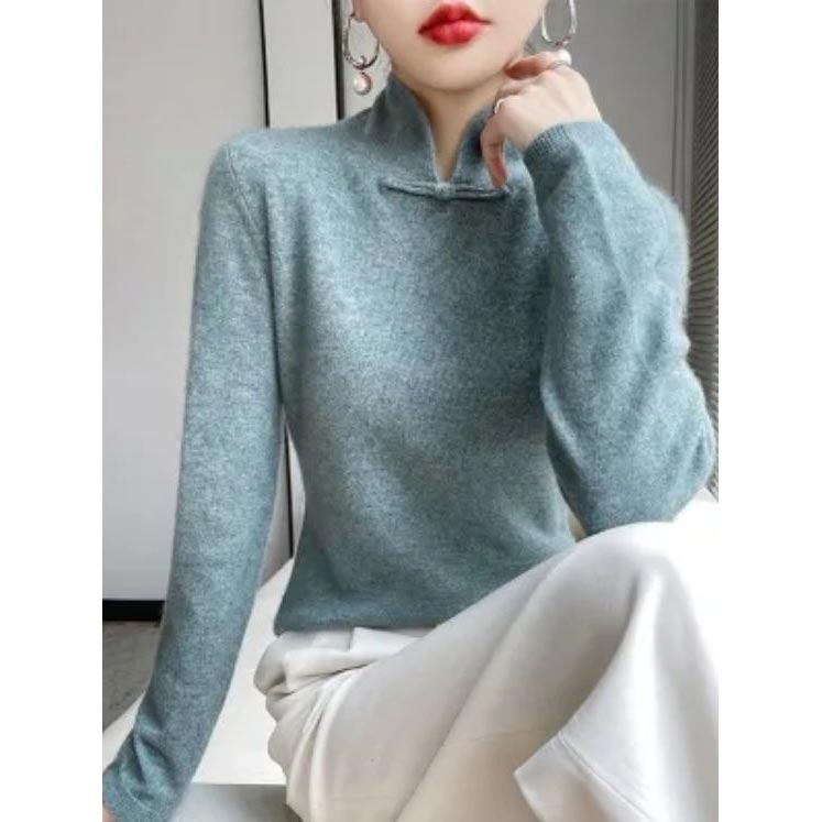 Pull tricoté à demi-col roulé avec boucle rétro, hiver💖Achetez-en 2 livraison gratuite🥰