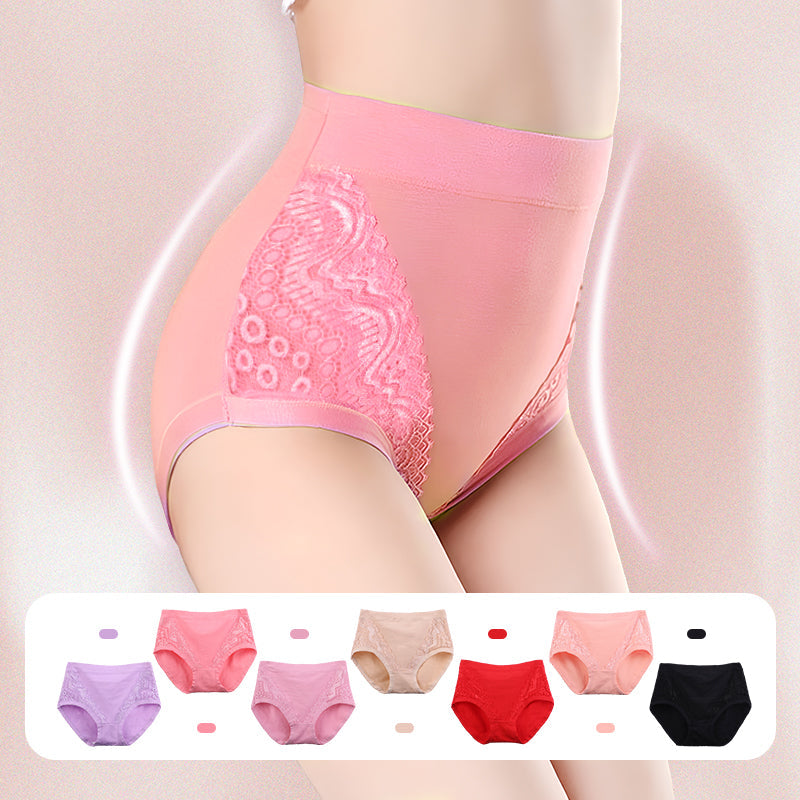 Culotte en coton anti-fuite taille haute de grande taille🌸Acheter 5 obtenir 5 gratuit