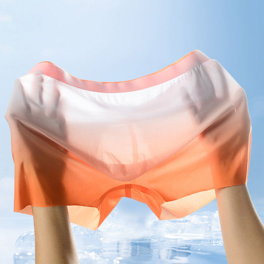 Slip de couleur dégradé de soie glacée respirant à séchage rapide 3D pour hommes